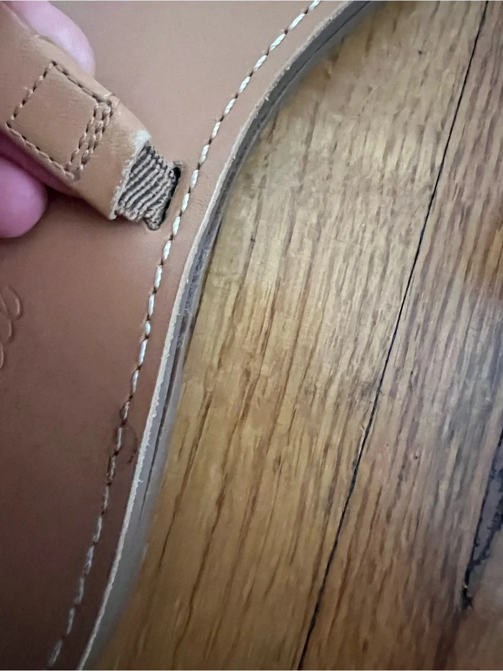 Madewell Tan Leather Toe-Ring Sandals